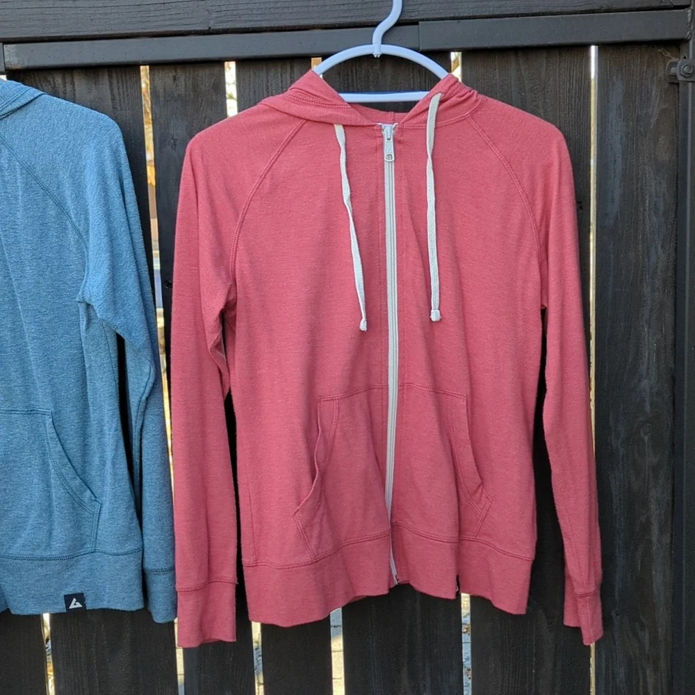 Pair of American Giant Lightweight Full Zip Hoodies - Picture 3 of 4
